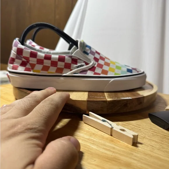 Vans Multicolor Checkered Slip-On Sneakers. M8/W9.5 - Picture 3 of 7